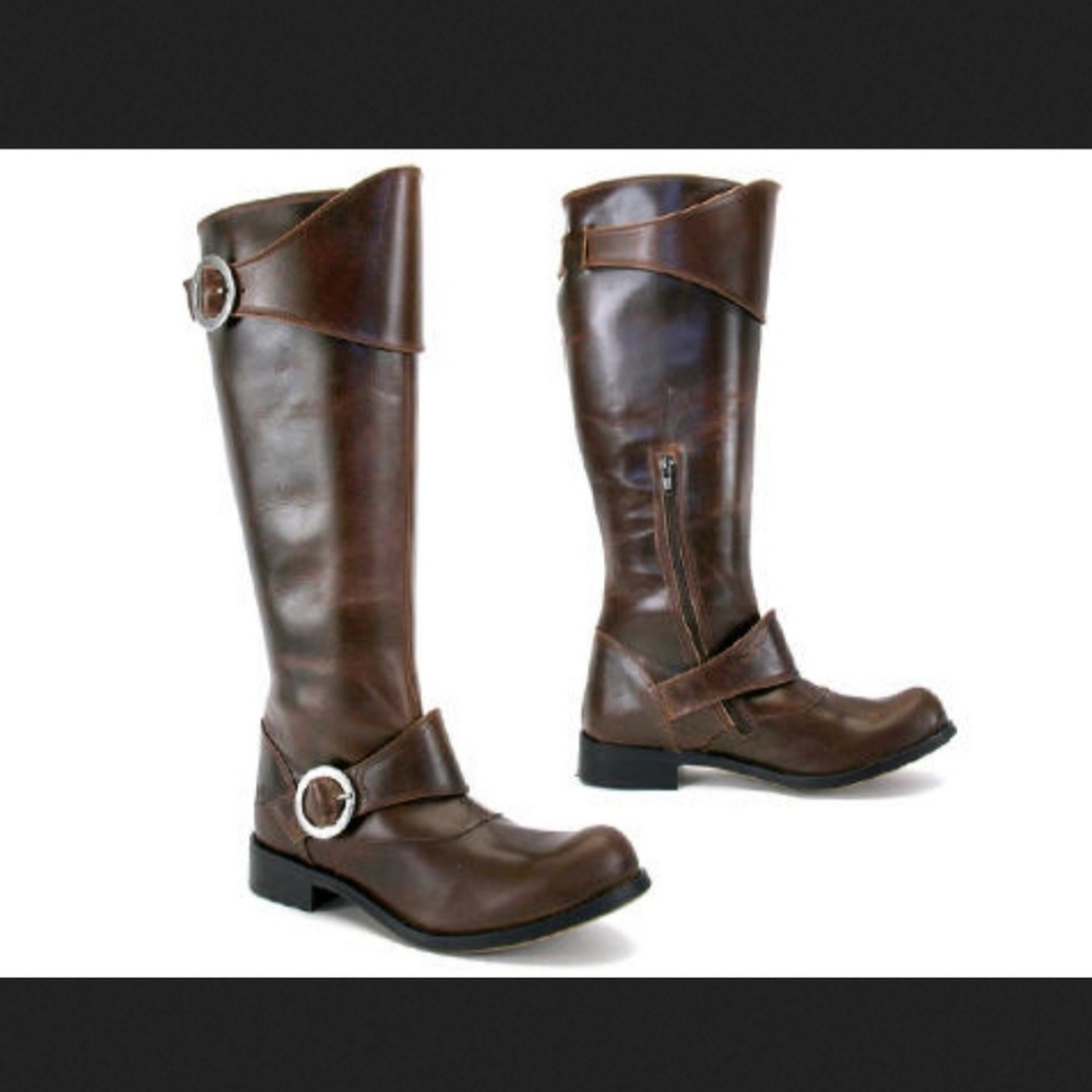 John Fluevog knee high brown leather Heidi boots 6